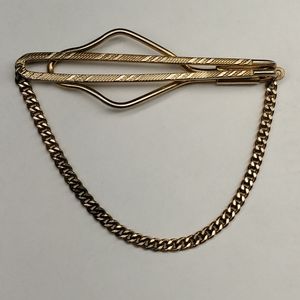 Vintage Gold Tone Tie Bar